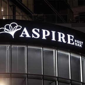 Exterior Signage Aspire post oak